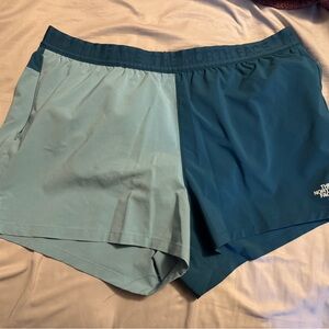 The North Face Women's Blue and Teal Shorts
